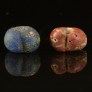 Two ancient Hellenistic monochrome glass beads 341MA